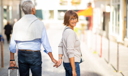 Couple enjoying their retirement holiday because they have finacial plans in place